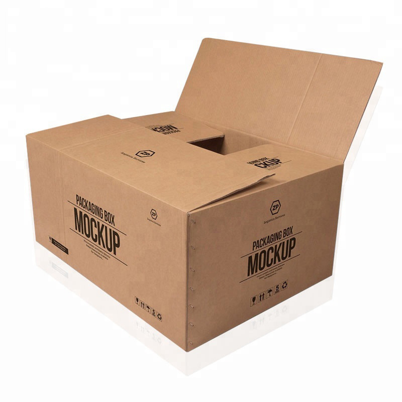 Горячие продажи на заказ большой 5 слоев логотипа бренда напечатаны крафт-бумага доставка доставка большая картонная коробка